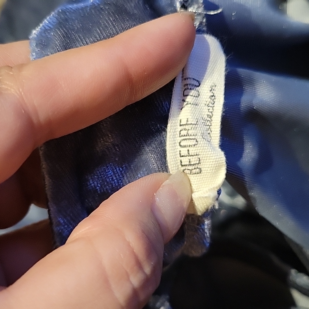 Before You Velour Velvet Y2K 90s Top Blue Gray Purple V-Neck Stretch Oversized - Picture 13 of 16